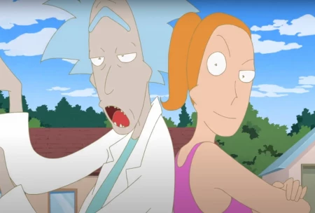 Кадр из мультсериала Рик и Морти: Аниме