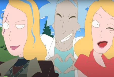 Кадр из мультсериала Рик и Морти: Аниме