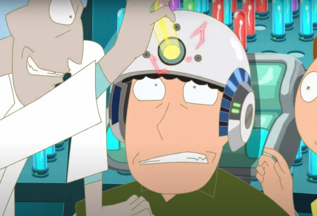 Кадр из мультсериала Рик и Морти: Аниме