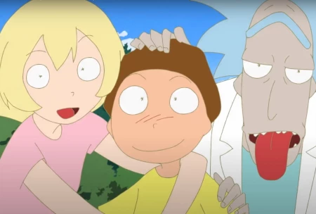 Кадр из мультсериала Рик и Морти: Аниме