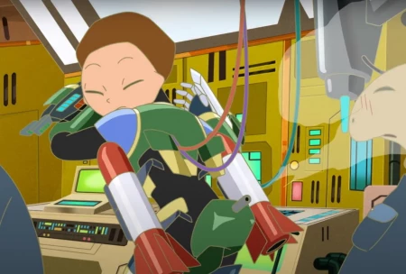 Кадр из мультсериала Рик и Морти: Аниме